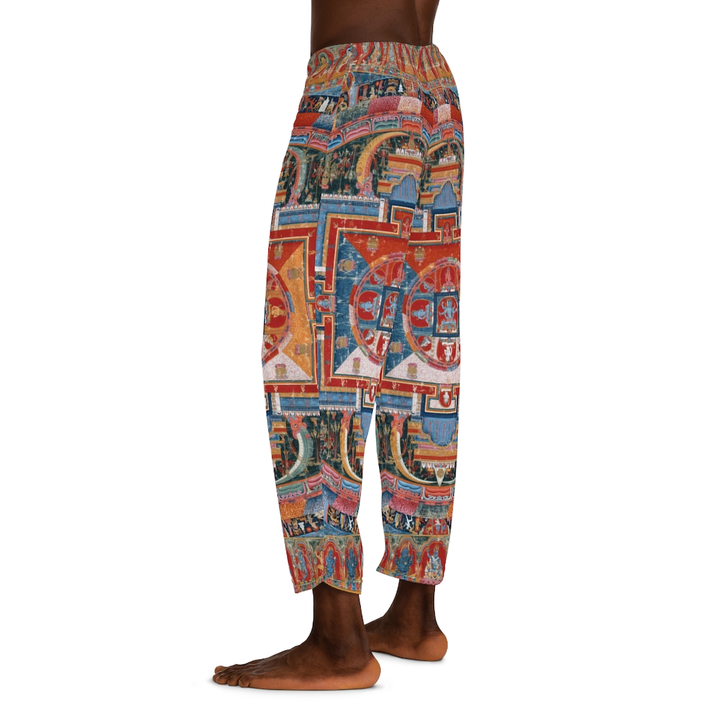 Mandala of Jnanadakini Men's Pajama Pants - Thangka Artwork